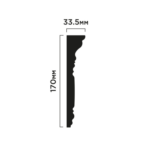 Карниз ПОЛИСТИРОЛ HI WOOD 170мм х 33,5мм