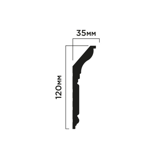 Потолочный плинтус ПОЛИСТИРОЛ HI WOOD 120мм х 35мм