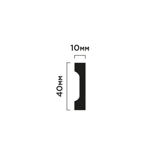 Плинтус ПОЛИСТИРОЛ HI WOOD 40мм х 10мм