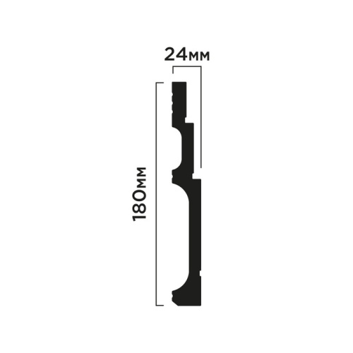 Плинтус ПОЛИСТИРОЛ HI WOOD V2 180мм х 24мм